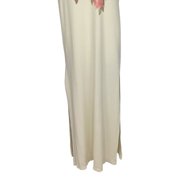Free People X Vintage Souls Hibiscus Maxi Dress L Oversized Waffle Textured Boho - Picture 10 of 15
